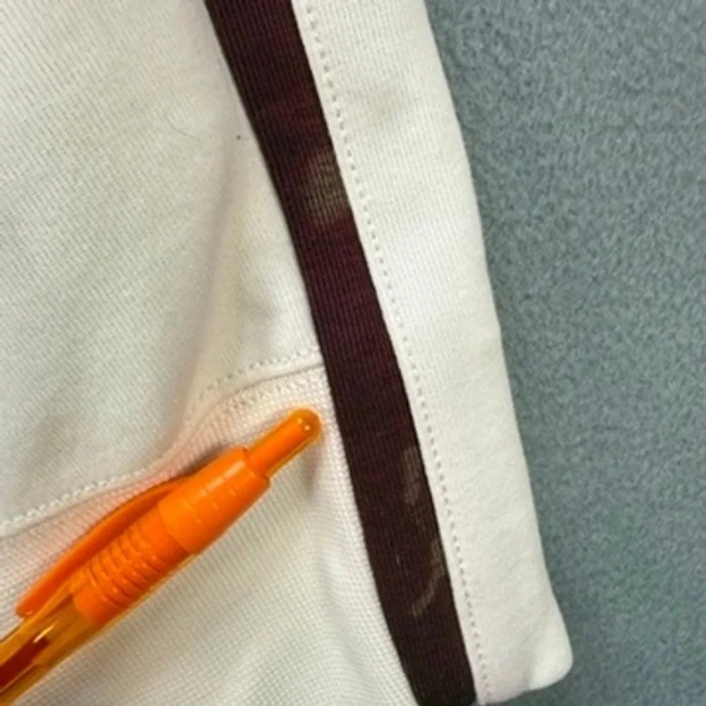 Polo Ralph Lauren Track Pants Mens Relaxed XL White Burgundy Side Stripe Joggers